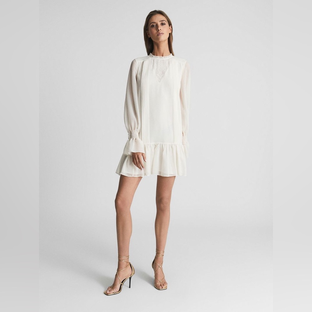REISS Esme Shift Mini Dress, Size 4